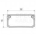Listwa elektroinstalacyjna, kanał kablowy LHD 32x15mm korytko z pokrywą z folią ochronną KOPOS