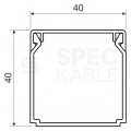 Listwa elektroinstalacyjna, kanał kablowy LHD 40x40mm korytko z pokrywą z folią ochronną KOPOS
