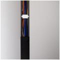 Listwa elektroinstalacyjna kanał kablowy LST czarny 17x15mm korytko z pokrywą i taśmą montażową 2-stronną