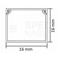 Listwa elektroinstalacyjna kanał kablowy STANDARD BKK 16x16mm korytko z pokrywą KARTON=250m (125szt)