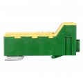 Listwa zaciskowa bezgwintowa LZB żółto-zielona 14-torowa 63A na szynę DIN TH35 (1x 25mm2 + 13x 2,5mm2) PAWBOL