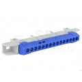 Listwa zaciskowa LZ 15-torowa niebieska 80A na szynę DIN TH35 (15x 16mm2) PAWBOL