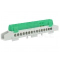 Listwa zaciskowa LZ 15-torowa zielona 80A na szynę DIN TH35 (15x 16mm2) PAWBOL
