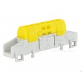 Listwa zaciskowa LZ 7-torowa żółta 80A na szynę DIN TH35 (7x 16mm2) PAWBOL