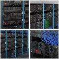 Listwa zasilająca antyprzepięciowa RACK 19" 1U 8 gniazd z wyłącznikiem, bezpiecznikiem i filtrami PDU 16A ACAR czarna 3m