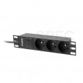 Listwa zasilająca RACK 10" 1U 3 gniazda z uni-schuko 2m LANBERG
