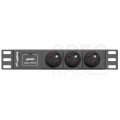 Listwa zasilająca RACK 10" 1U 3 gniazda z wtykiem C14 2m LANBERG