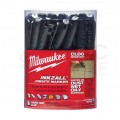 Marker budowlany INKZALL permanentny Czarny 1,0mm PACZKA 36 sztuk MILWAUKEE