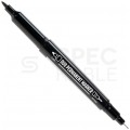 Marker dwustronny duo 2w1 0,5-1,0 mm czarny LYRA