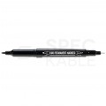Marker dwustronny duo 2w1 0,5-1,0 mm czarny LYRA