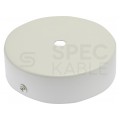Maskownica sufitowa podsufitka 1x otwór 10mm metalowa biała fi:100mm ALKRI