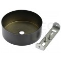 Maskownica sufitowa podsufitka 1x otwór 10mm metalowa czarna fi:80mm ALKRI