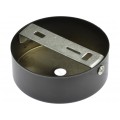 Maskownica sufitowa podsufitka 1x otwór 10mm metalowa czarna fi:80mm ALKRI