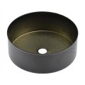 Maskownica sufitowa podsufitka 1x otwór 10mm metalowa czarna fi:80mm ALKRI