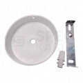 Maskownica sufitowa podsufitka 1x otwór 10mm z tworzywa biała fi:100mm ALKRI