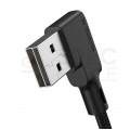 Mcdodo Kabel kątowy spiralny USB 3.0 typ-A kątowy / typ-C kątowy (wtyk / wtyk) CA-7310 czarny 1,8m