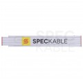 Miara składana metrówka drewniana z kątami 2m / 17mm biało-żółta SPEC KABLE