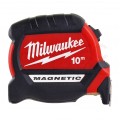 Miara zwijana 2-stronna metrówka 10m / 27mm magnetyczna Premium III nylon czarno-czerwona MILWAUKEE