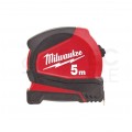 Miara zwijana metrówka 5m / 25mm PRO COMPACT nylon czarno-czerwona MILWAUKEE