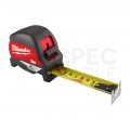 Miara zwijana metrówka 5m / 30mm MAGNETIC nylon czarno-czerwona MILWAUKEE