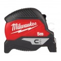 Miara zwijana metrówka 5m / 30mm MAGNETIC nylon czarno-czerwona MILWAUKEE
