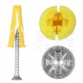 MIX Kołki rozporowe uniwersalne UNO 5x24mm, 6x28mm, 8x32mm + wkręty PZ z łbem stożkowym do wszystkich typów podłoża RAWLPLUG 120szt