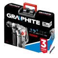 Młot udarowo-obrotowy sieciowy 230V 1500W SDS-Plus 4,5J w walizce z akcesoriami GRAPHITE 58G862