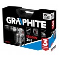 Młot wyburzeniowy sieciowy 230V 1300W z uchwytem SDS-MAX 20J w walizce z akcesoriami GRAPHITE 58G877