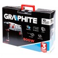 Młotowiertarka udarowa sieciowa 230V 800W z uchwytem SDS-Plus 4-funkcyjna 2.8J w zestawie z walizką i akcesoriami GRAPHITE 58G538