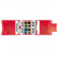Moduł keystone RJ45 UTP kat.6 nieekranowany beznarzędziowy czerwony NEKU