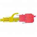 Moduł keystone RJ45 UTP kat.6 nieekranowany beznarzędziowy czerwony NEKU