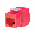 Moduł keystone RJ45 UTP kat.6 nieekranowany beznarzędziowy czerwony NEKU