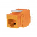 Moduł keystone RJ45 UTP kat.6 nieekranowany beznarzędziowy pomarańczowy NEKU