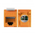 Moduł keystone RJ45 UTP kat.6 nieekranowany beznarzędziowy pomarańczowy NEKU