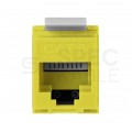 Moduł keystone RJ45 UTP kat.6 nieekranowany beznarzędziowy żółty NEKU