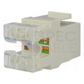 Moduł keystone RJ45 UTP kat.6 nieekranowany tylny montaż biały