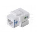 Moduł keystone telefoniczny kat.3 RJ11 6P4C biały Alantec