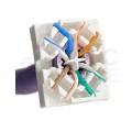 Moduł keystone z wbudowaną identyfikacją LED RJ45 UTP kat.6A nieekranowany beznarzędziowy żółta klapka zabezpieczająca WireArte