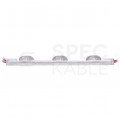 Moduł oświetleniowy 3x LED SMD 0,72W 12V 83lm/W czerwony z taśmą samoprzylepną IP67 MW-MLD-2835-3R-LENS
