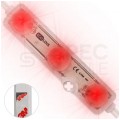 Moduł oświetleniowy 3x LED SMD 0,72W 12V 83lm/W czerwony z taśmą samoprzylepną IP68