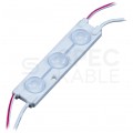 Moduł oświetleniowy 3x LED SMD 0,72W 12V 83lm/W niebieski z taśmą samoprzylepną IP67 MW-MLD-2835-3B-LENS