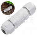 Mufa kablowa z dławikami na kable do 2x1,5mm2 hermetyczna IP68 UV prosta biała V-TAC