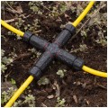Mufa kablowa z dławikami na kable do 3x2,5mm2 hermetyczna IP68 PA66 czwórnik czarna NEKU