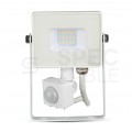 Naświetlacz LED SMD 10W 800lm 3000K IP65 biały z czujnikiem ruchu WW V-TAC SAMSUNG VT-10-S-W 5 LAT GWARANCJI