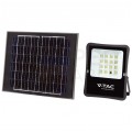Naświetlacz LED SMD 12W 1200lm 4000K 10000mAh IP65 czarny barwa NW biała neutralna z panelem solarnym VT-55100 V-TAC