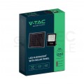Naświetlacz LED SMD 1600lm 6400K 15000mAh IP65 czarny barwa CW biała zimna z panelem solarnym 16W VT-55200 V-TAC