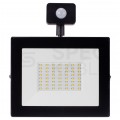 Naświetlacz LED SMD KASTEL 50W 4000lm 4000K IP65 czarny, z czujnikiem ruchu PIR NW BEMKO
