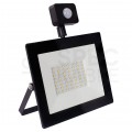 Naświetlacz LED SMD KASTEL 50W 4000lm 4000K IP65 czarny, z czujnikiem ruchu PIR NW BEMKO