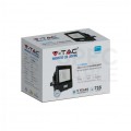 Naświetlacz, projektor LED SMD 10W 735lm 6500K IP65 czarny z czujnikiem ruchu, mufa przyłączeniowa barwa CW biały zimny V-TAC SAMSUNG VT-118S-B 5 LAT GWARANCJI
