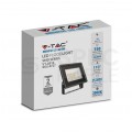 Naświetlacz, projektor LED SMD 10W 750lm 6500K IP65 czarny barwa CW biały zimny V-TAC VT-4914-B